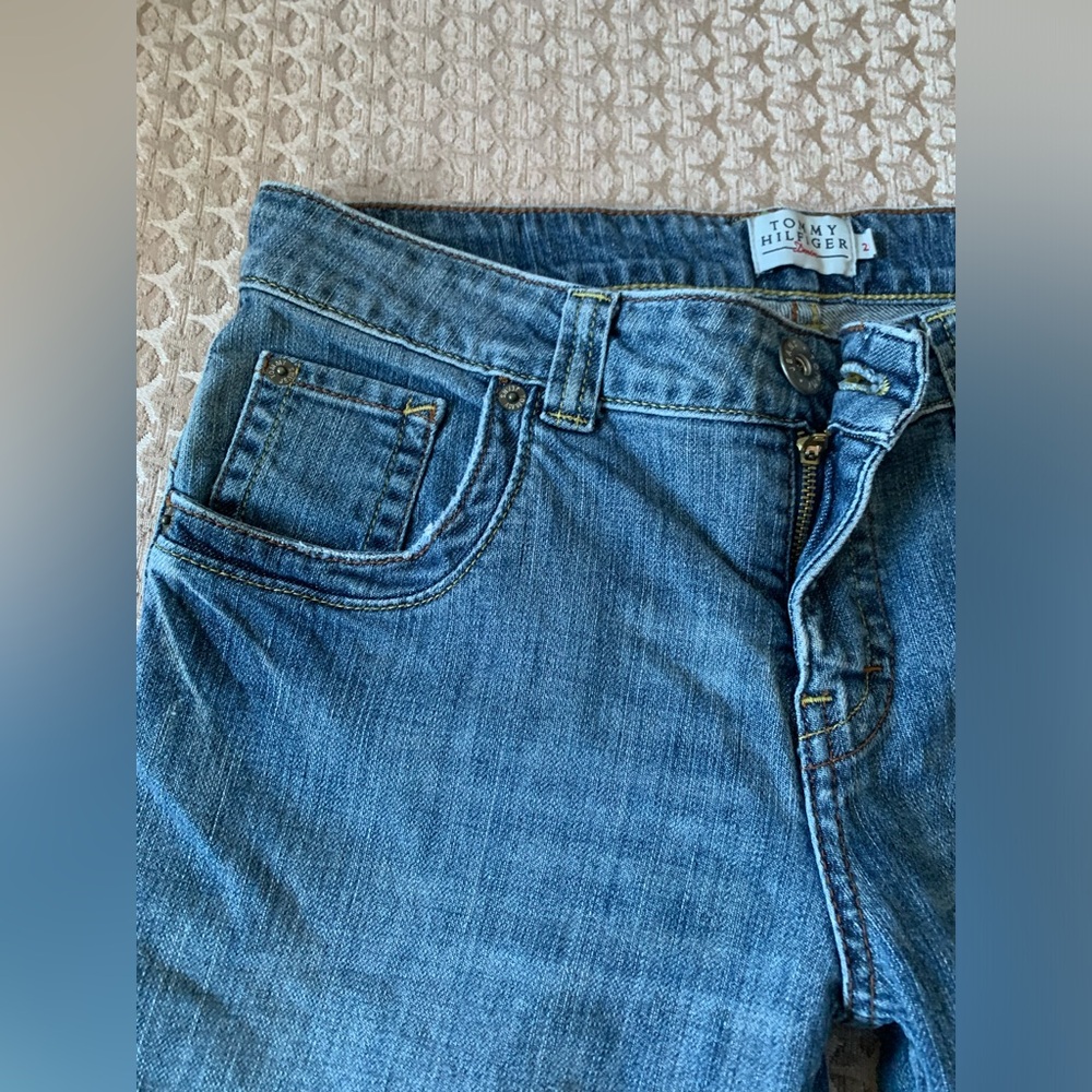 Tommy Hilfiger Red Label Denim Women low Rise jeans size 28 flare - Picture 5 of 10